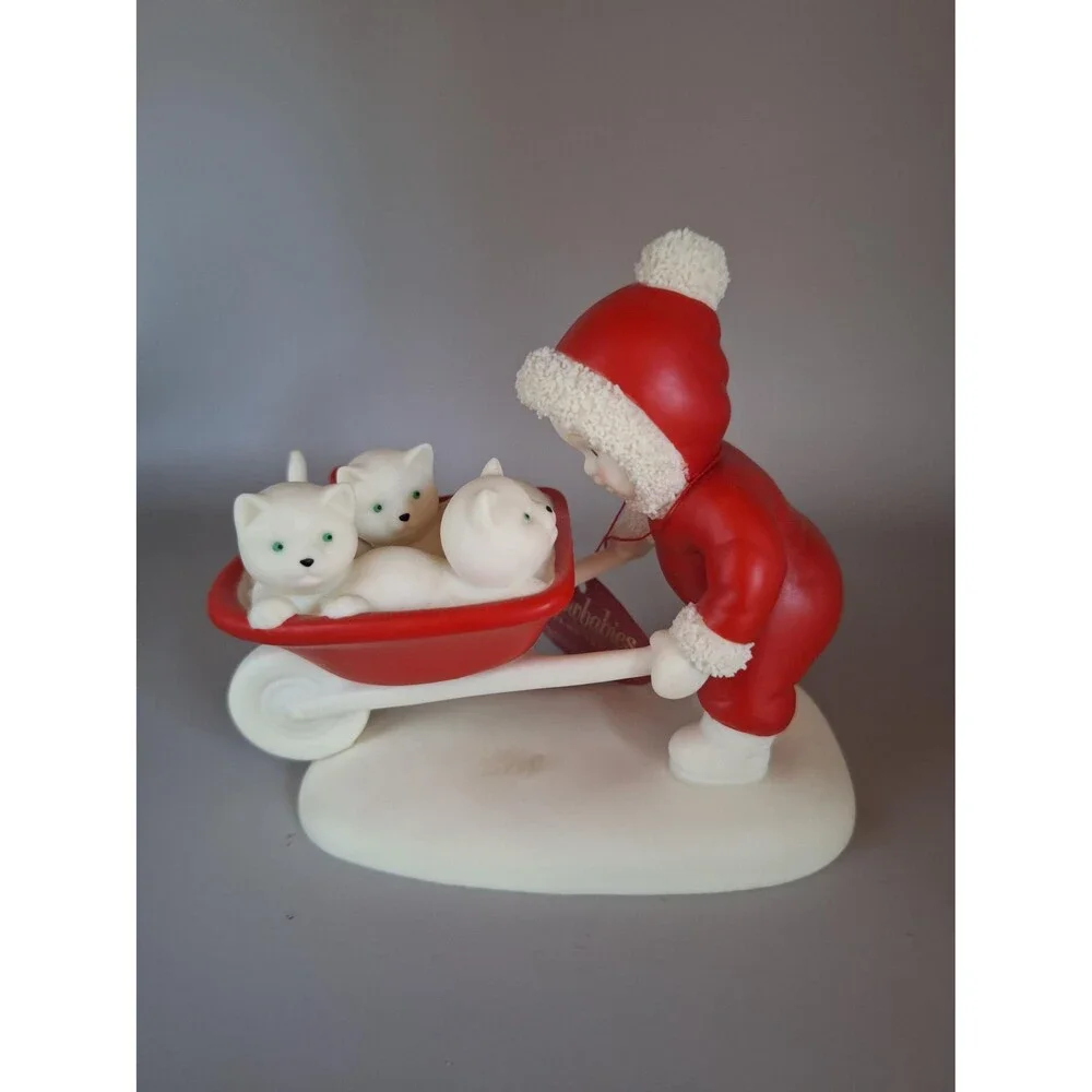 Snow Babies Department 56 Babies on the farm, Kitten Courier